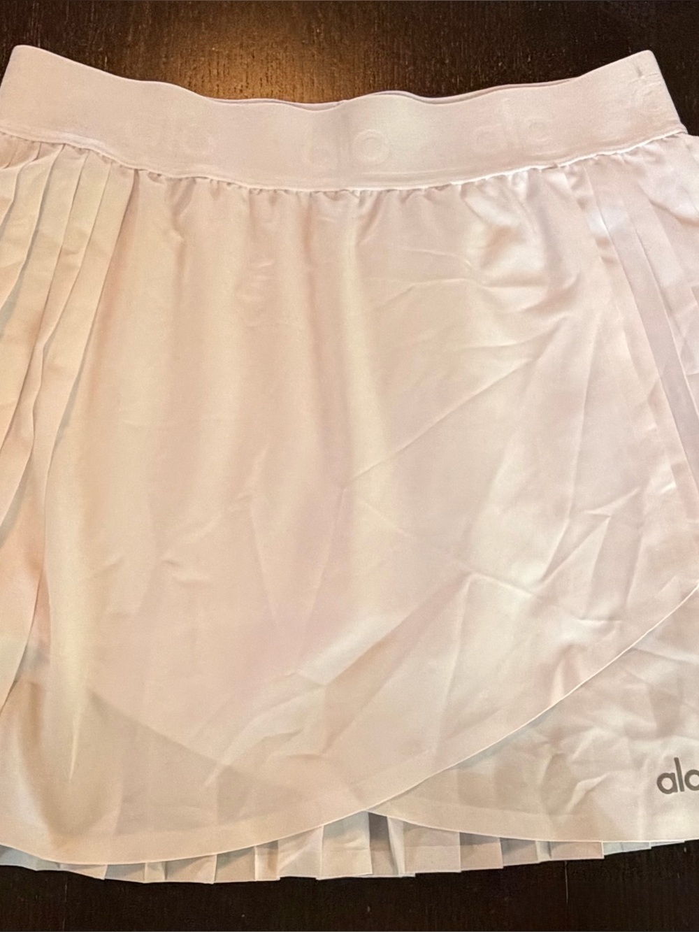ALO Aces White Pleated Wrap Tennis Skirt - Picture 6 of 10
